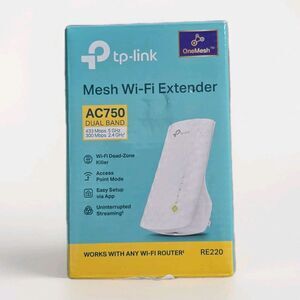 TP-Link AC750 Dual Band Mesh WiFi Range Extender RE220
